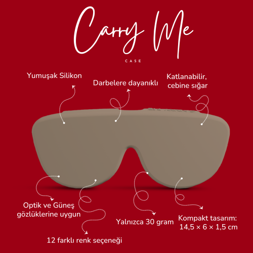 Carry Me Case - Renkli Silikon Gözlük Kılıfı