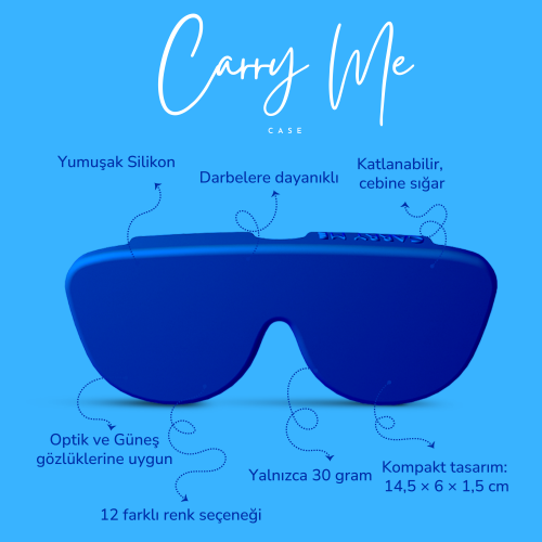 Carry Me Case - Renkli Silikon Gözlük Kılıfı