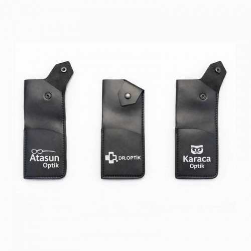 حافظة جلدية مطبوعة بإغلاق كبس / 500 قطعة