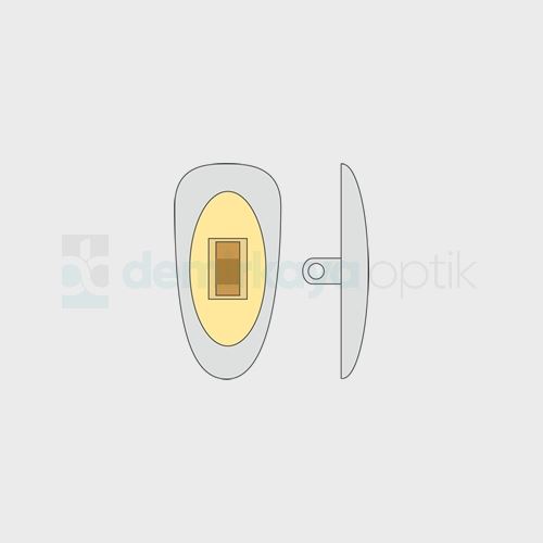 PVC Vidalı Sarı Metal Göbekli Plaket PVC Vidalı Sarı Metal Göbekli Plaket