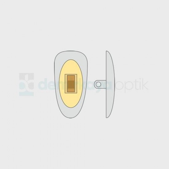 PVC Vidalı Sarı Metal Göbekli Plaket PVC Vidalı Sarı Metal Göbekli Plaket