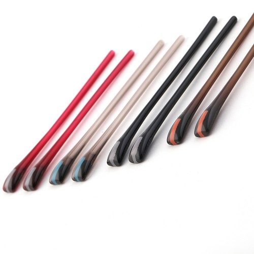 Bicolor Plastik Sap Ucu - Model 2 / 1 Çift