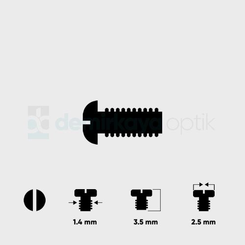Büyük Tepeli Blok Vidası 1.4*3.5mm Büyük Tepeli Blok Vidası 1.4*3.5mm