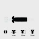 Büyük Tepeli Blok Vidası 1.4*5.0mm Büyük Tepeli Blok Vidası 1.4*5.0mm