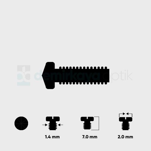 Elmas Kafa Faset Vidası 1.4*7.0mm Elmas Kafa Faset Vidası 1.4*7.0mm