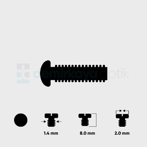 Kel Faset Vidası 1.4*8.0mm Kel Faset Vidası 1.4*8.0mm