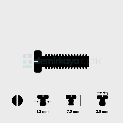 Düz Faset Vidası 1.2*7.0mm Düz Faset Vidası 1.2*7.0mm