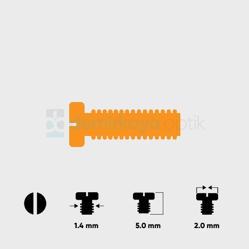 Düz Faset Vidası Altın 1.4*5.0mm Düz Faset Vidası Altın 1.4*5.0mm