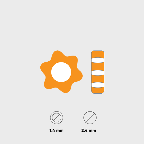Yıldız Somun Altın Renk 1.4mm Yıldız Somun Altın Renk 1.4mm