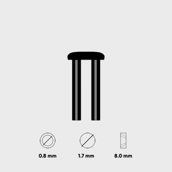 Delikli Faset Dübel 1.7x0.8mm Delikli Faset Dübel 1.7x0.8mm
