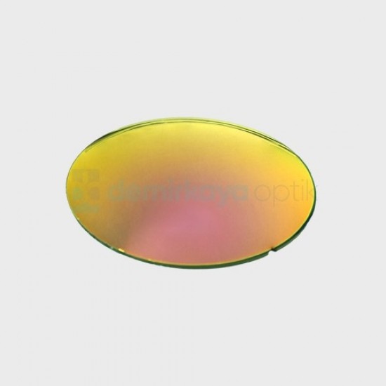 CR-39 Flat Yellow Mirrored Sun Glass Lens 2B