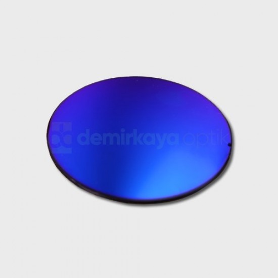 CR-39 Flat Blue Mirrored Sun Glass Lens 2B