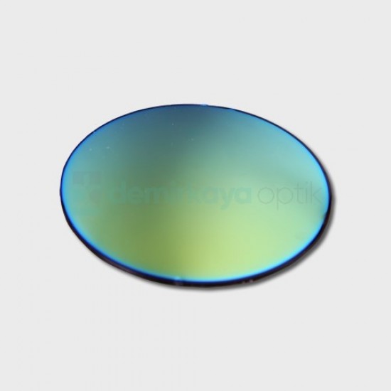 CR-39 Flat Green Mirrored Sun Glass Lens 2B