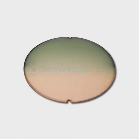 CR-39 Green/Orange Dual Color Exterior A.R. Sun Glass Lens 6B