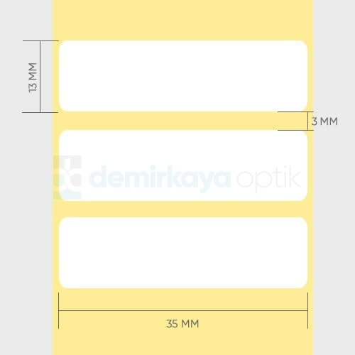 13 X 35 mm Opak PP Fiyat Etiketi 2000'li 13 X 35 mm Opak PP Fiyat Etiketi 2000'li