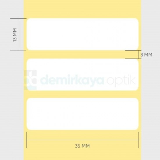 13 X 35 mm Termal Barkod Etiketi 2000'li