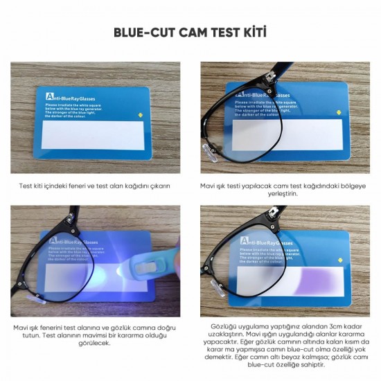 Blue-Cut Test Kiti Mavi Işık Feneri